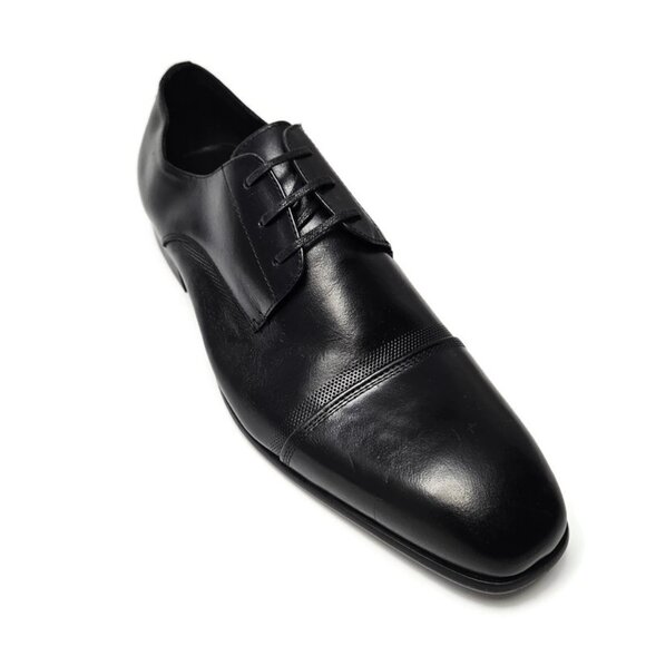 Kenneth Cole New York Up The Wall Men\'s 10.5 Cap Toe Oxford Leather Dress Shoes
